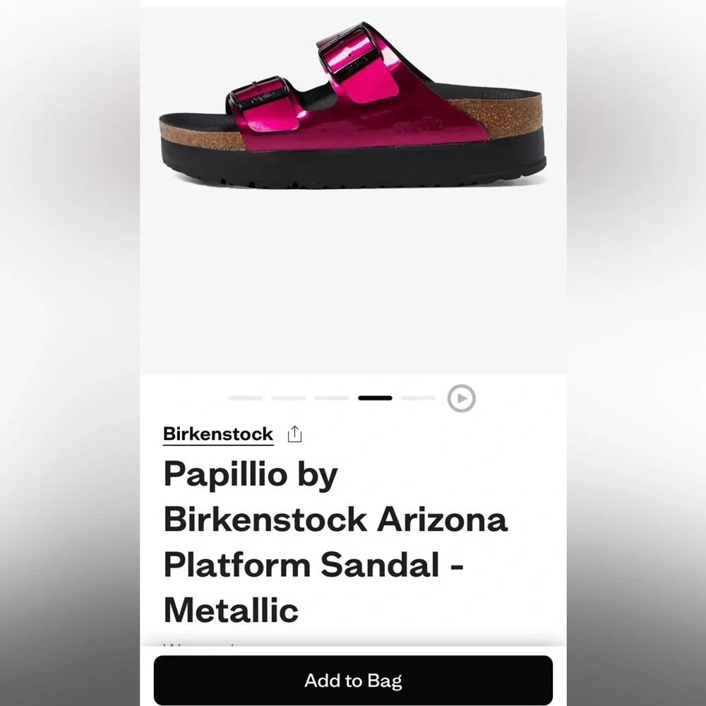 Birkenstock papillio red metallic sandals - Picture 7 of 10